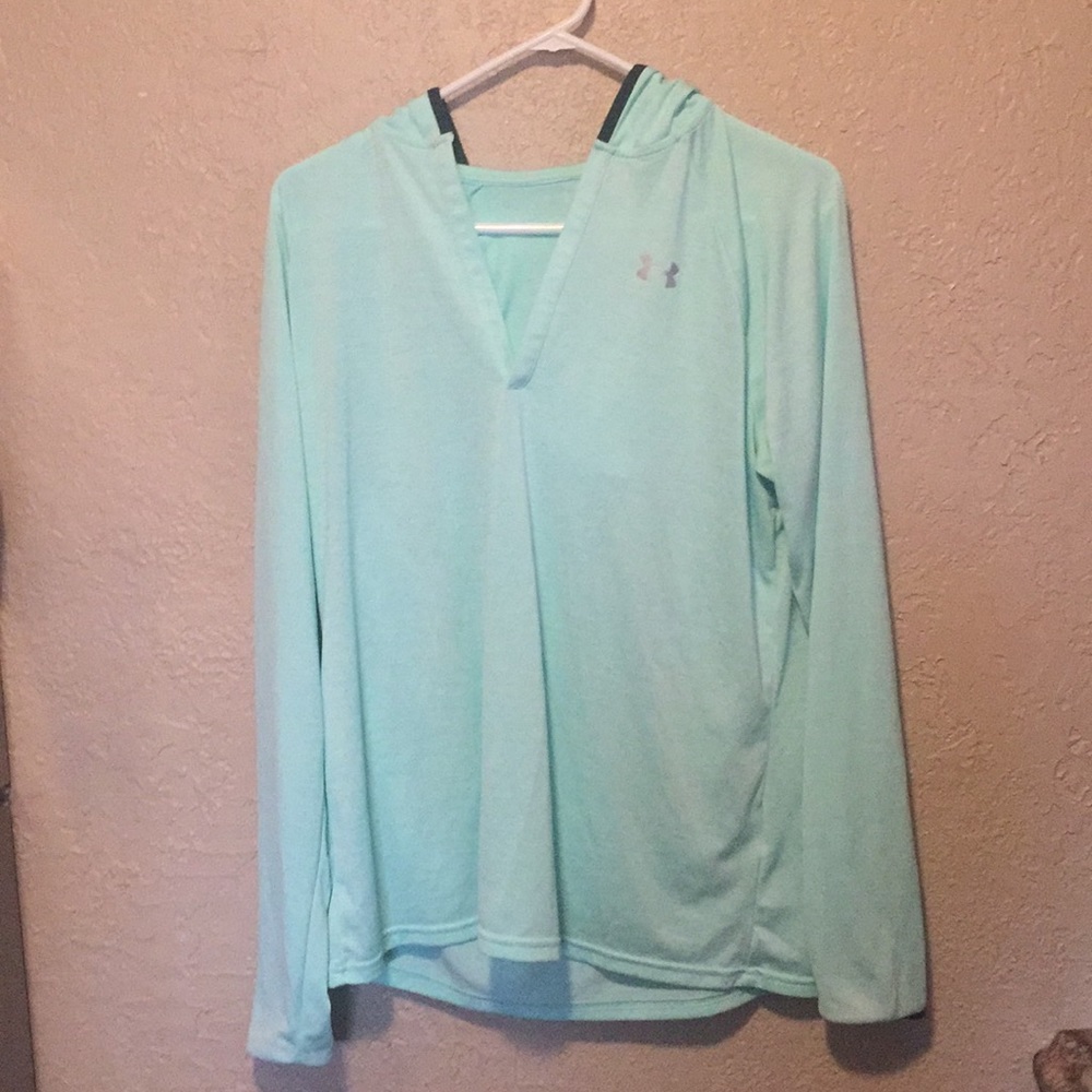 UNDER ARMOUR TECH HOODED HENLEY WOMENS (LG)